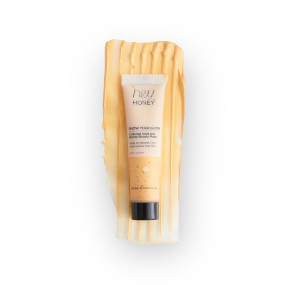 new Hey Honey ㋛ Show Your Glow ㋛ Honey Collodial Gold Beauty Mask ㋛ Luxe Travel